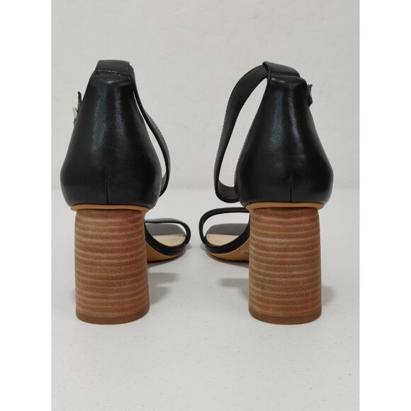 Vince Camuto Mejorla Black Leather Upper Ankle Strap Sandals Women's Sz 10 - Picture 6 of 12